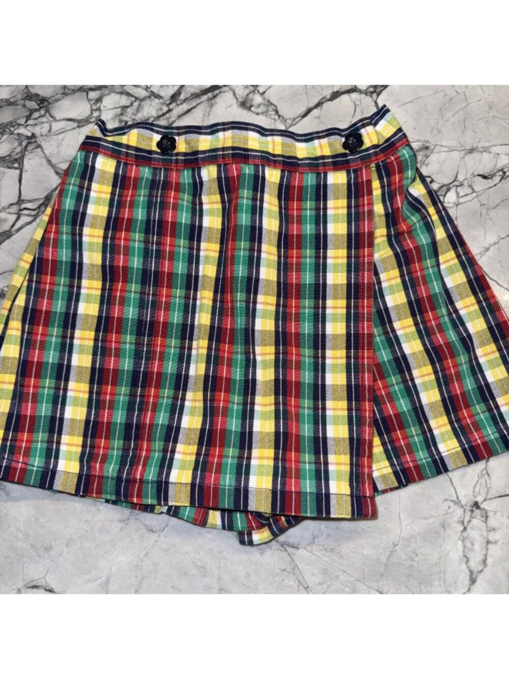 VTG Gymboree 3-4 Years Rainbow Tag 80s/90 Plaid Multi Skort